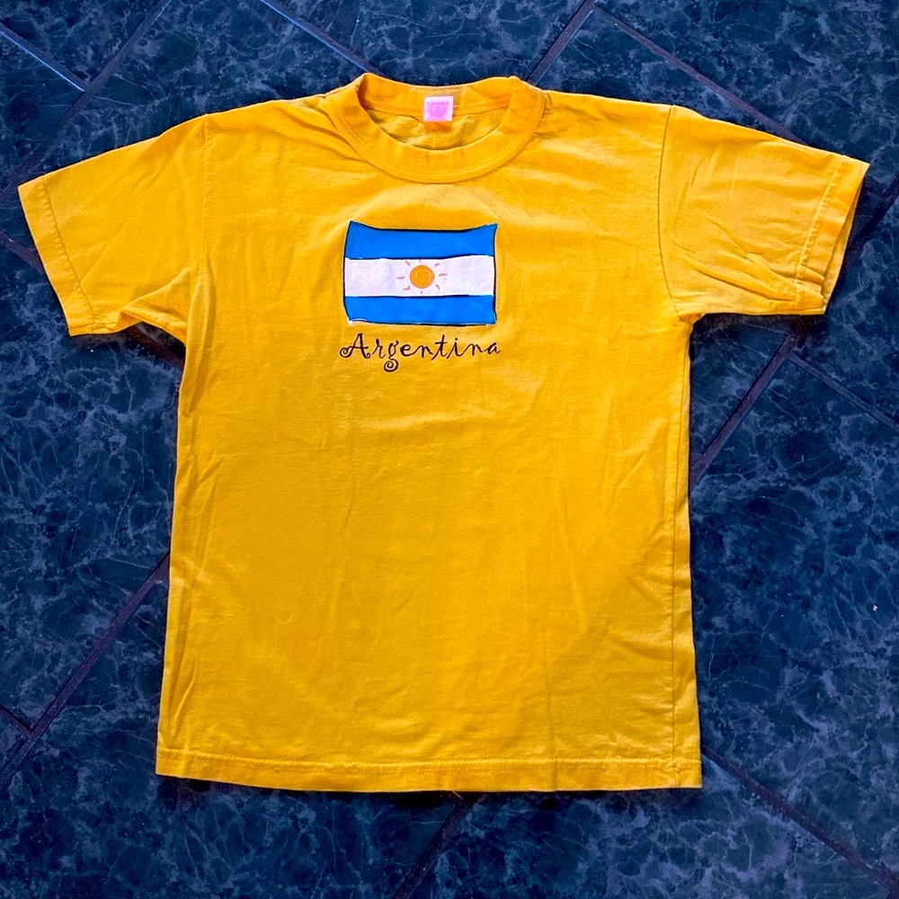 ARGENTINA tee, Small size, 100% cotton, pit to pit 18” length 23”